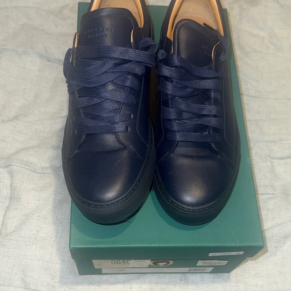 Buscemi Deep Blue Leather Sneakers